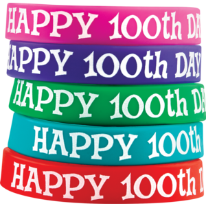 Teacher Created Happy 100th Day Wristbands (TCR 6568)