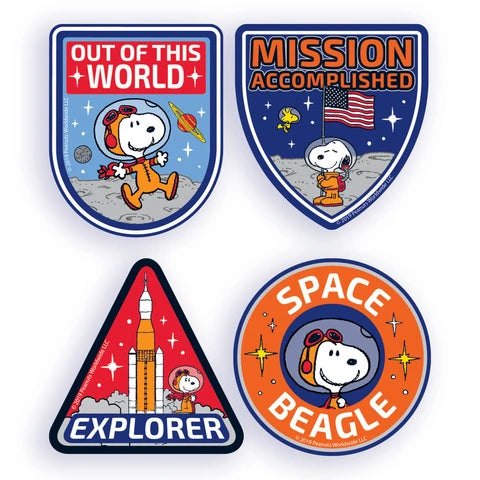 Eureka Peanuts® NASA Sticker Badges, 2.5" X 2.75" (EU 659584)