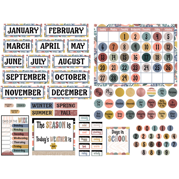 Teacher Created Wonderfully Wild Calendar Bulletin Board, 24" x 18", 110 Pieces (TCR 6676)