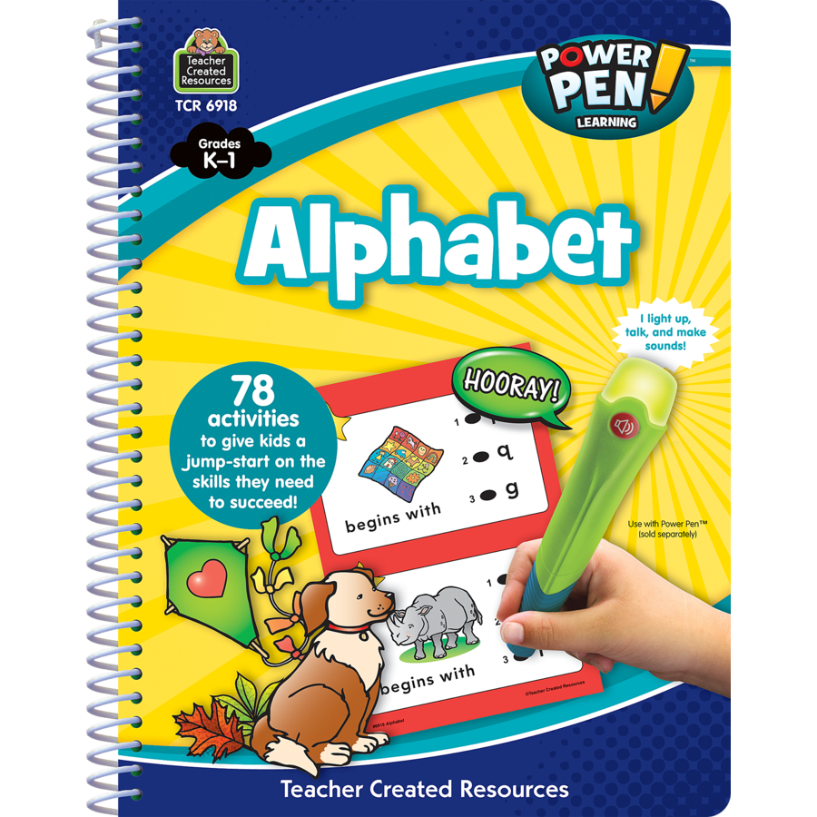 Teacher Created Power Pen Learning Book ALPHABET Grades K-1 (TCR6013)