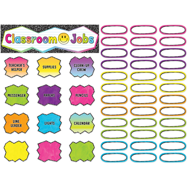 Teacher Created Brights 4Ever Classroom Jobs Mini Bulletin Board, 49 Pieces (TCR 6925)