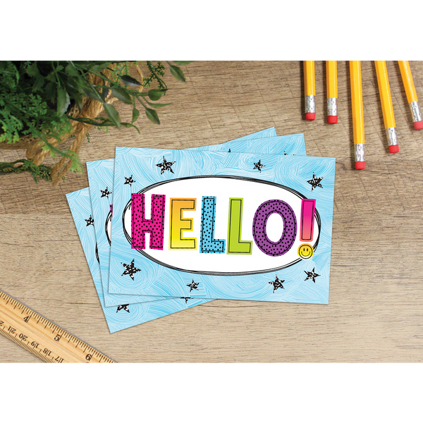 Teacher Created Brights 4Ever Hello Postcards, 4'' x 6'' (TCR 6931)