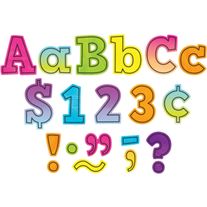 Teacher Created Brights 4Ever Bold Block 4" Letters Combo Pack,230 Pieces (TCR 6936)