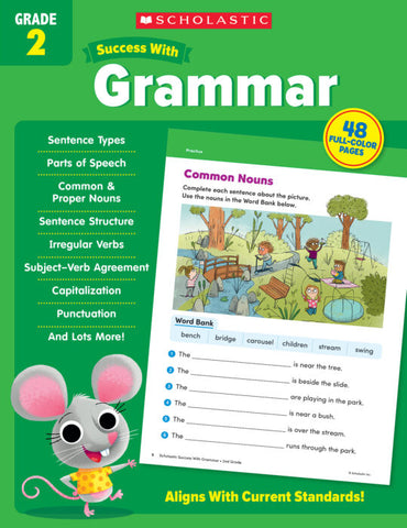Scholastic Success With Grammar Activity Book Grade 2 (SC735522)