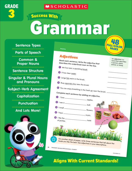 Scholastic Success With Grammar Activity Book Grade 3 (SC735523)