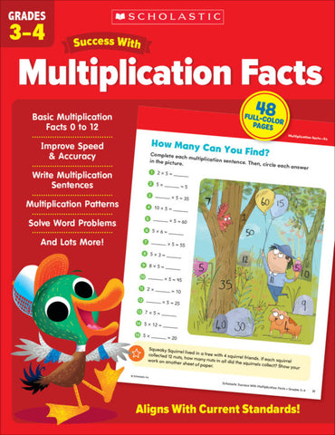 Scholastic Success With Multiplication Facts: Grades 3-4 Activity Book (SC735539)