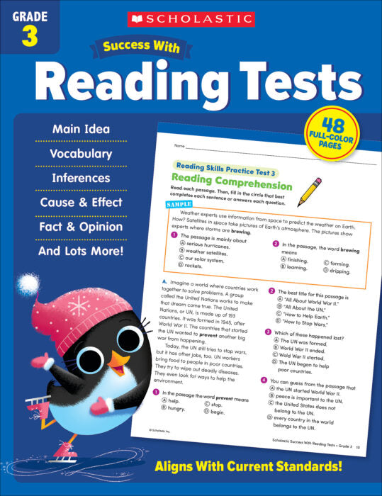 Scholastic Success With Reading Tests: Grade 3 Activity Book (SC735548)