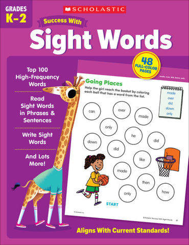 Scholastic Success With Sight Words Activity Book (SC735552)