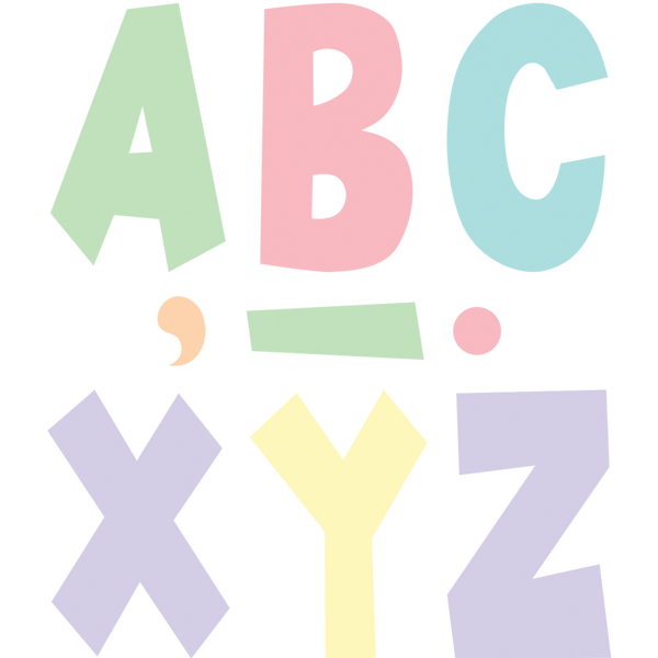 Teacher Created Pastel Pop 7" Fun Font Letters,120 Pieces (TCR 70105)
