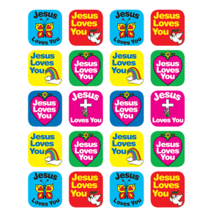 Teacher Created Jesus Loves You Stickers (TCR 7020)