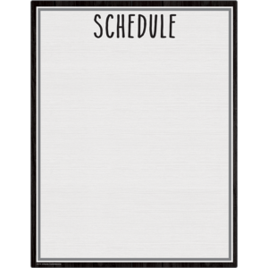 Teacher Created Modern Farmhouse Schedule Write-On/Wipe-Off Chart, 17" x 22" (TCR 7111)