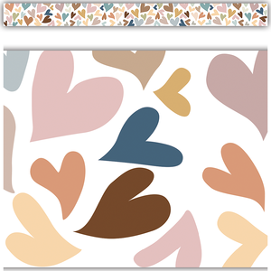 Teacher Created Everyone is Welcome Hearts Straight Border Trim (TCR 7125)