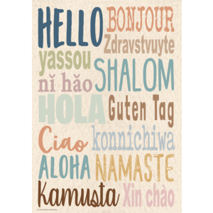 Teacher Created Everyone is Welcome Hello Positive Poster (TCR 7143)