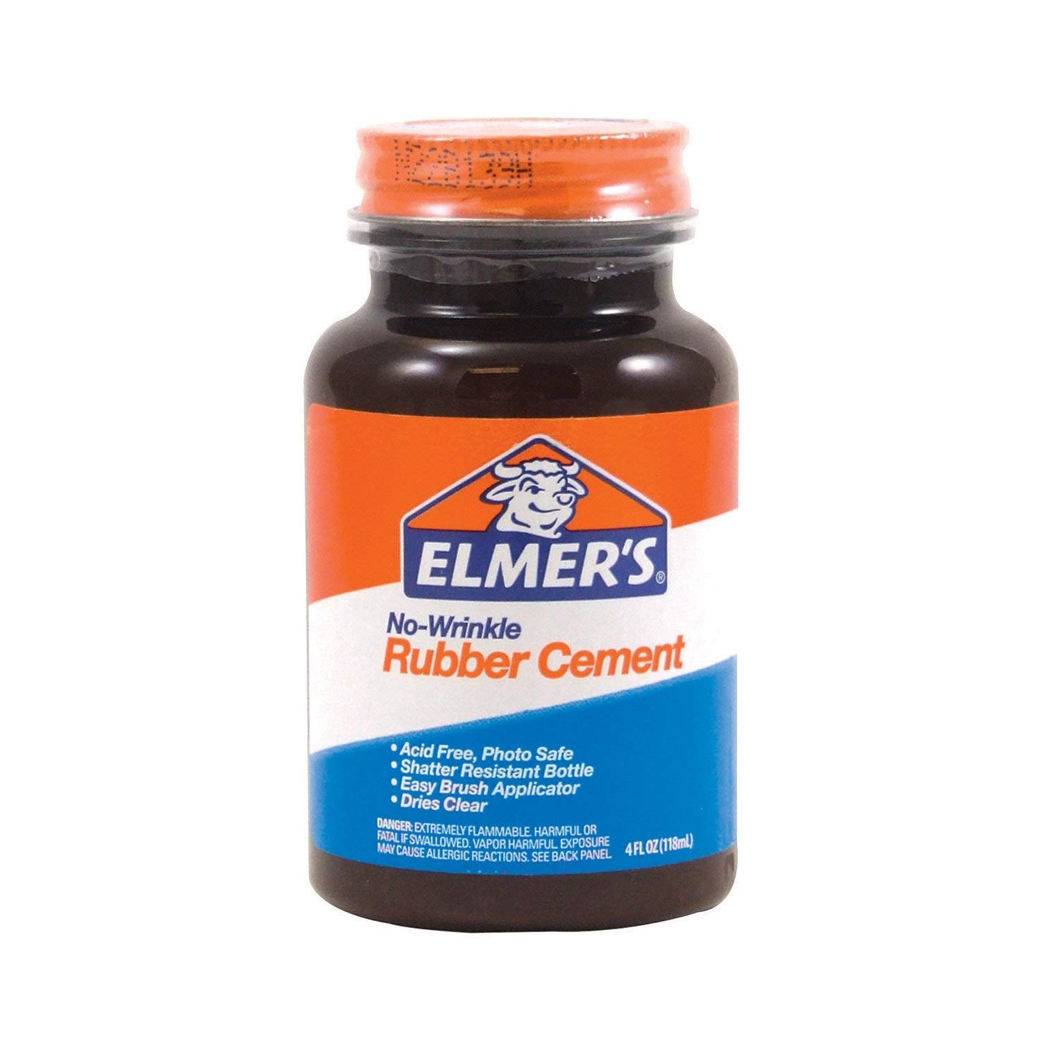 Elmer's No Wrinkle Rubber Cement Glue, 4 oz.