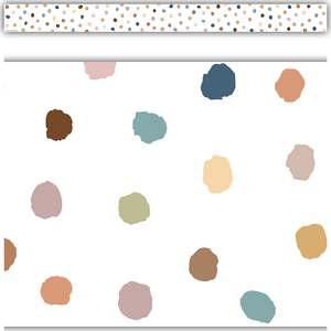 Teacher Created Everyone is Welcome Painted Dots Straight Border Trim (TCR 7165)