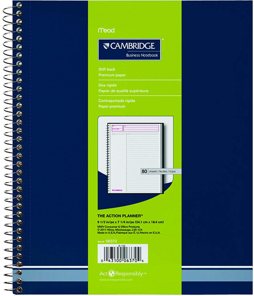 Mead Cambridge Business Notebook 9.5 in by 6 5/8 in (06370)