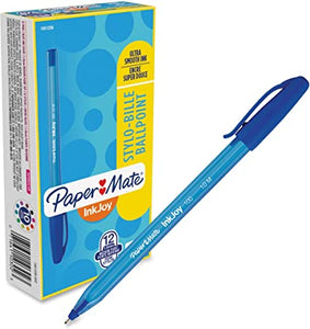 Paper Mate InkJoy 100ST Ballpoint Pens, (1.0mm) Medium Point, Blue, Box of 12 (1951256)