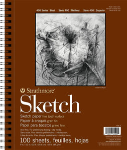 Strathmore Wire Bound Sketch Pad, 9"x12", 100 Sheets