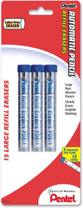 Pentel Eraser Refills for Mechanical Pencils, 3 Pack (05450)