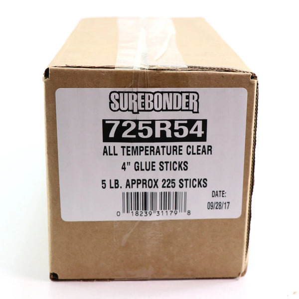 Surebonder All Temperature Clear Glue Sticks,  4". Approx. 225 Sticks (725R54)