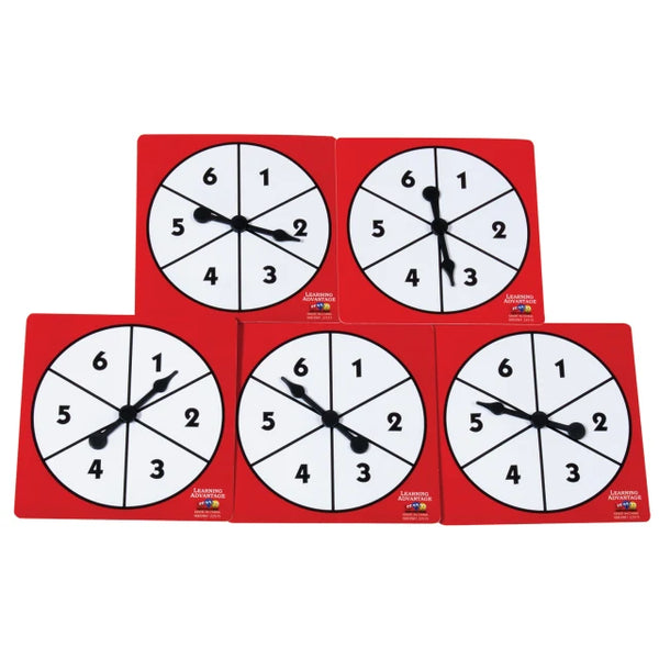 Learning Advantage 1-6 Number Spinners, Set of 5 (CTU 7347)