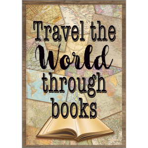 Teacher Created Travel the World Through Books Positive Poster 13" x 17" (TCR7438)