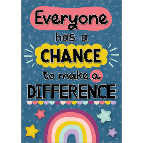 Teacher Created Resources Everyone Has a Chance to Make a Difference Positive Poster (TCR 7447)