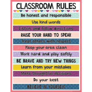 Teacher Created Oh Happy Day Classroom Rules Chart (TCR 7453)