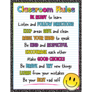 Teacher Created Brights 4Ever Classroom Rules Chart (TCR 7464)