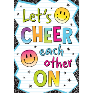 Teacher Created Let’s Cheer Each Other On Positive Poster, 13⅜" x 19" (TCR 7466)
