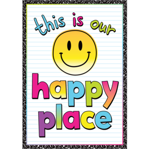 Teacher Created Happy Place Positive Poster, 13⅜" x 19" (TCR 7468)