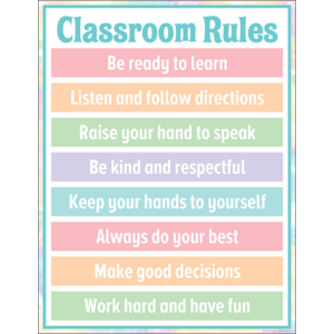 Teacher Created Pastel Pop Classroom Rules Chart (TCR 7474)