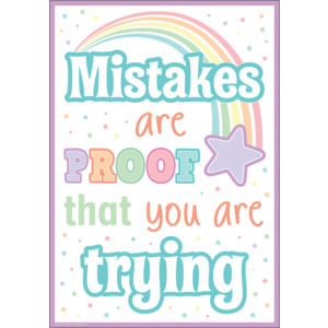 Teacher Created Mistakes Are Proof That You Are Trying Positive Poster, 13⅜" x 19" (TCR 7477)