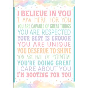 Teacher Created I Believe In You Positive Poster, 13⅜" x 19" (TCR 7479)