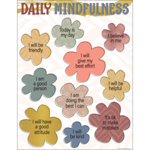 Teacher Created Wonderfully Wild Daily Mindfulness Chart, 17" x 22" (TCR 7483)
