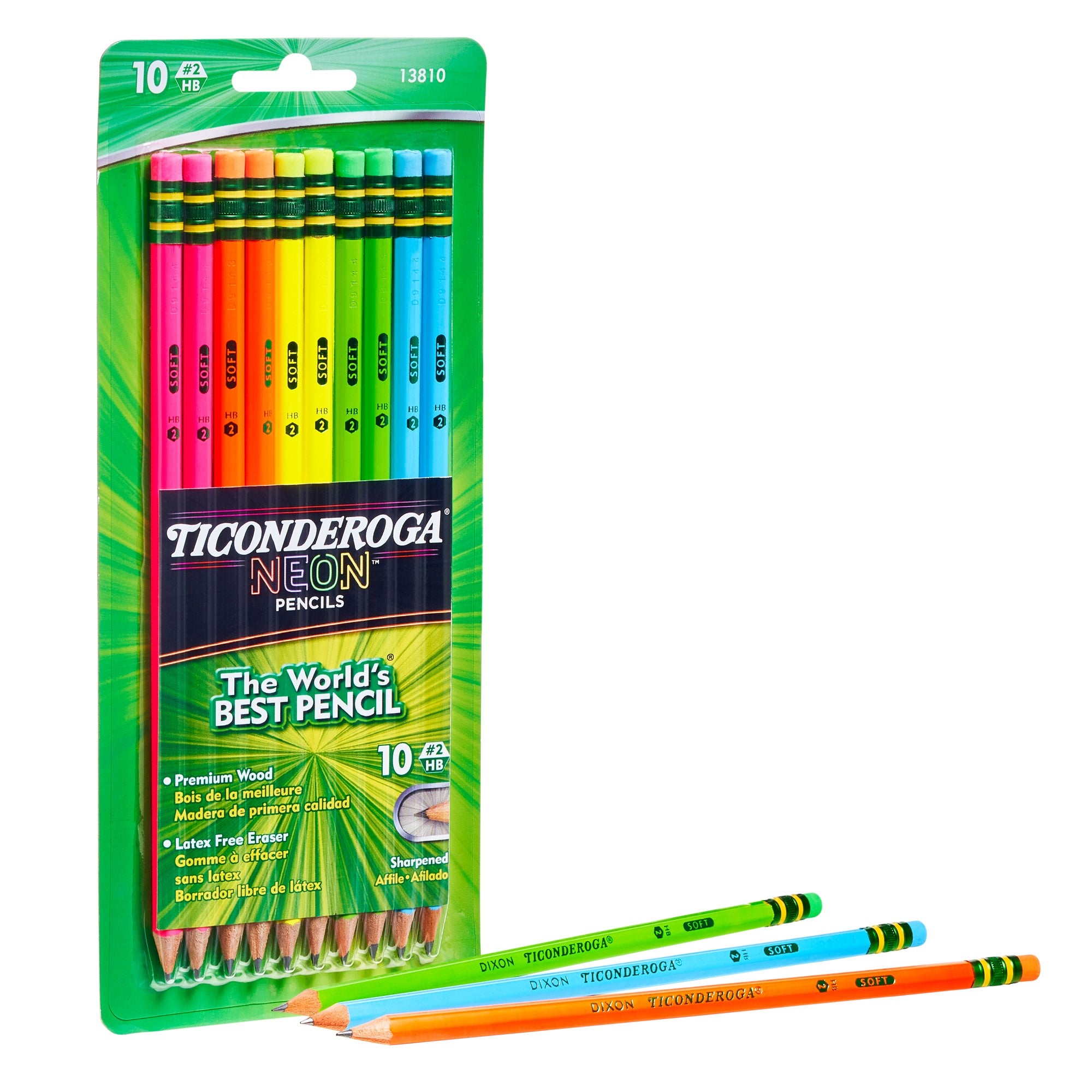 Ticonderoga Pencils, Premium Wood, No.2 HB - 10 pencils