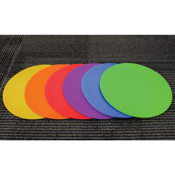 Teacher Created Spot On Carpet Markers Colorful Circles - 7", 6 Count (TCR 77001)