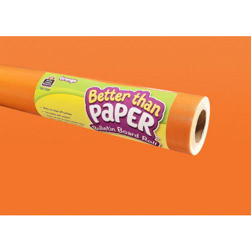 Teacher Created Orange Better Than Paper Bulletin Board Roll, 4' x 12' (TCR 77039)