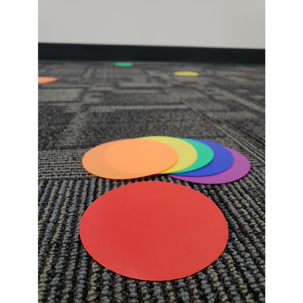 Teacher Created Spot On Carpet Markers Colorful Circles - 4", 12 Count (TCR 77048)