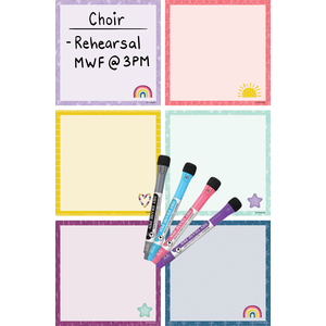Teacher Created Oh Happy Day Dry-Erase Magnetic Square Notes (TCR 77404)