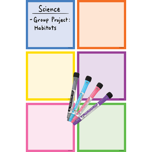 Teacher Created Colorful Dry-Erase Magnetic Square Notes (TCR 77406)