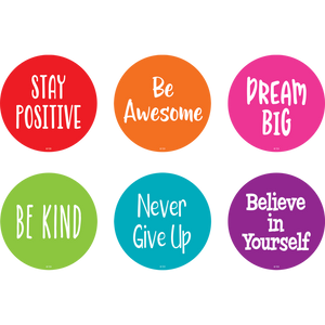 Teacher Created 4" Floor Markers Pack of 12 POSITIVE SAYINGS (77509)