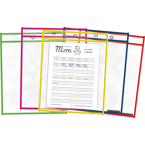 Teacher Created Colorful Dry-Erase Pockets - 10 pack (TCR 77522)