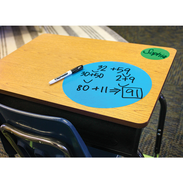 Teacher Created Spot On Dry-Erase Desktop Writing Spots Bright Circles - 10-1/2" (TCR 77539)
