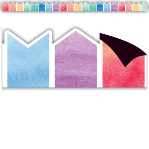 Teacher Created Watercolor Pennants Magnetic Border (TCR 77558)