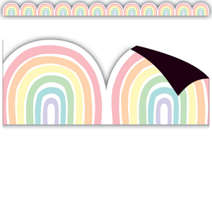 Teacher Created Pastel Pop Rainbows Magnetic Border, 24" x 1½" (TCR 77574)
