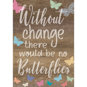 Teacher Created Resources Without Change There Would Be No Butterflies Positive Poster (7988)