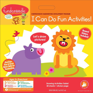 Fundanoodle I Can Do Fun Activities! Floor Pad, 18 x 18 Inches, 30 Sheets, Ages 3+ (15252)