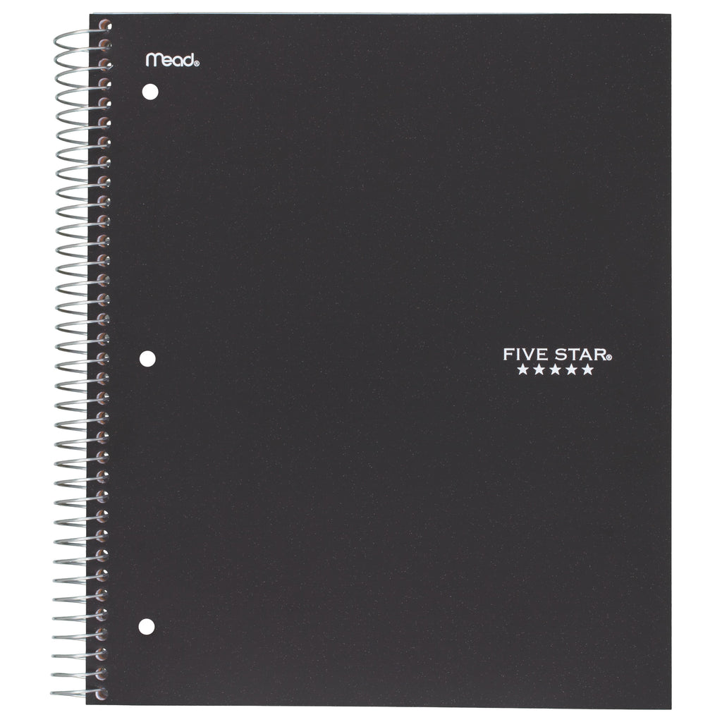 Five Star 11255 Black College Ruled 1 Subject Notebook