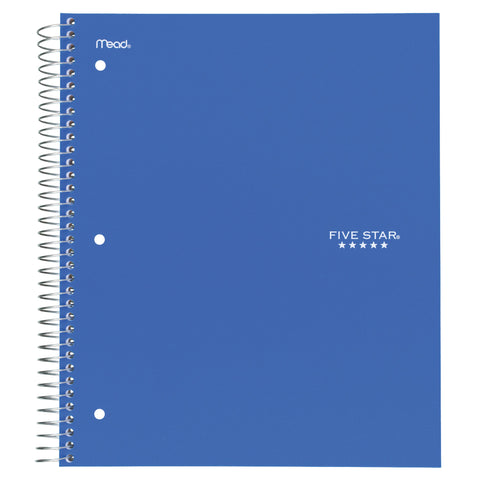 Five Star Cobalt Blue Notebook, College Ruled, 1 Subject, 11" x 8.5" (11281)